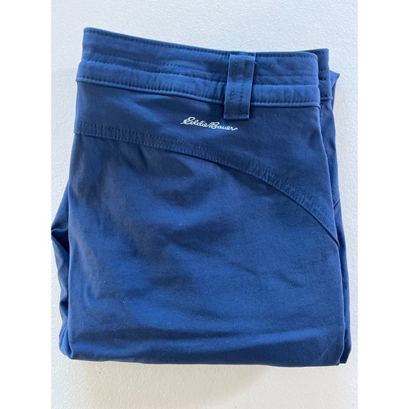 Eddie Bauer Pants - Eddie Bauer Womens 4 Navy Blue Hiking Capri Pants Stretch Cargo 28x20